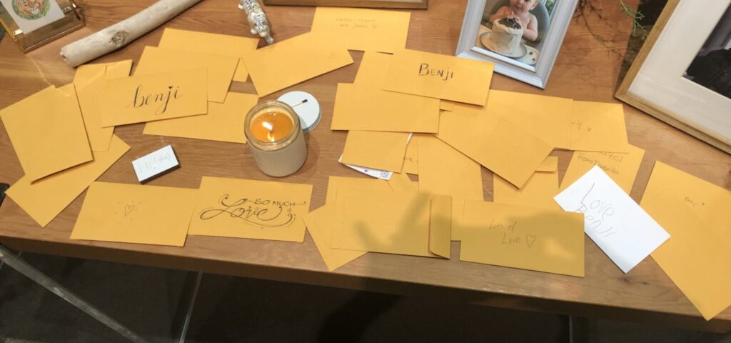 Memorial ceremony ritual setup on Vancouver Island